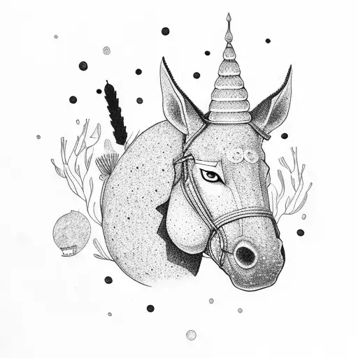 bojack horseman and pain tattoo design idea