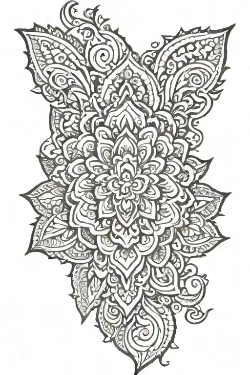 full arm sleeve henna tattoo tattoo design idea