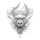  baco exu do blues tattoo design idea