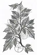 leaf bodhi tree tattoo design idea