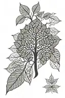 leaf bodhi tree tattoo design idea