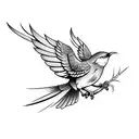 mockingbird tattoo design idea