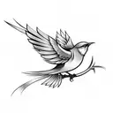 mockingbird tattoo design idea