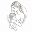 lost a mother but gained a daughter. tattoo design idea
