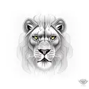 roaring lion tattoo design idea