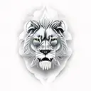roaring lion tattoo design idea