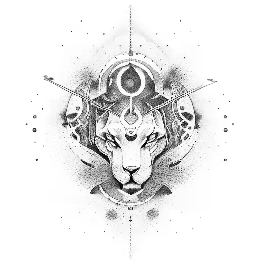 mind and love tattoo design idea