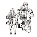 A tatoo made with a collage with diferent manga panels from mangas  tattoo design idea