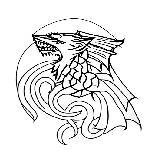 game of thrones and loki tattoo design idea