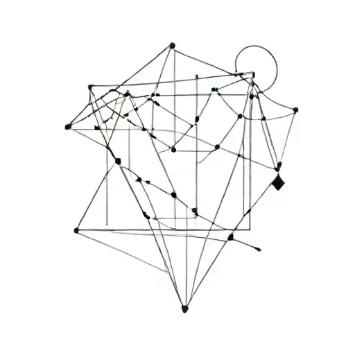 A geometric design representing the ups and downs of living with Postural Orthostatic Tachycardia Syndrome tattoo design idea