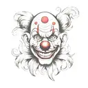 clown face tattoo design idea