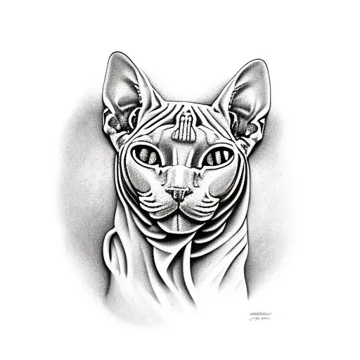 sphynx tattoo design idea