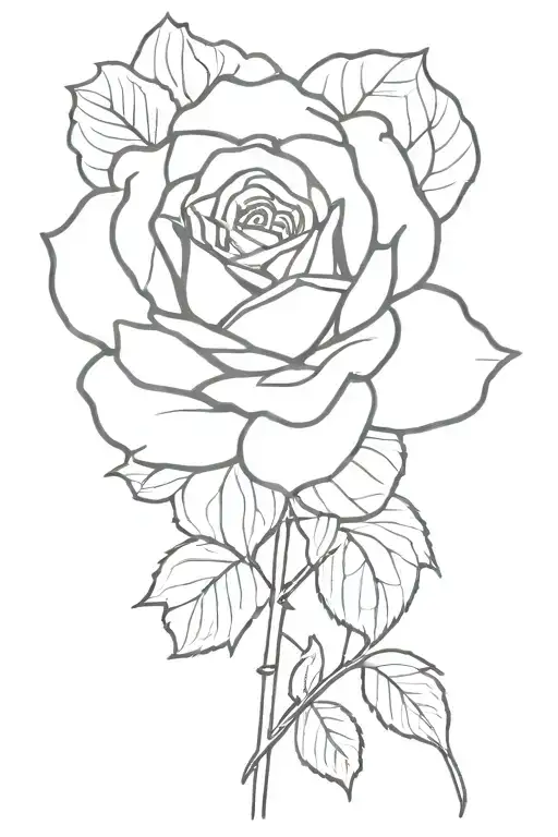 1111 yellow rose tattoo design idea