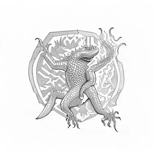 king gizzard and the lizzard wizzard tattoo design idea