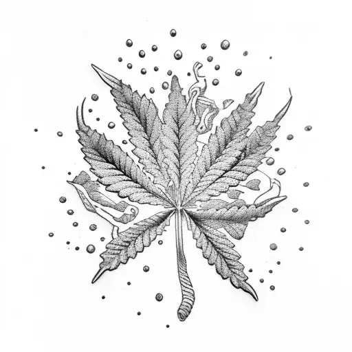 Cannabis tattoo design idea