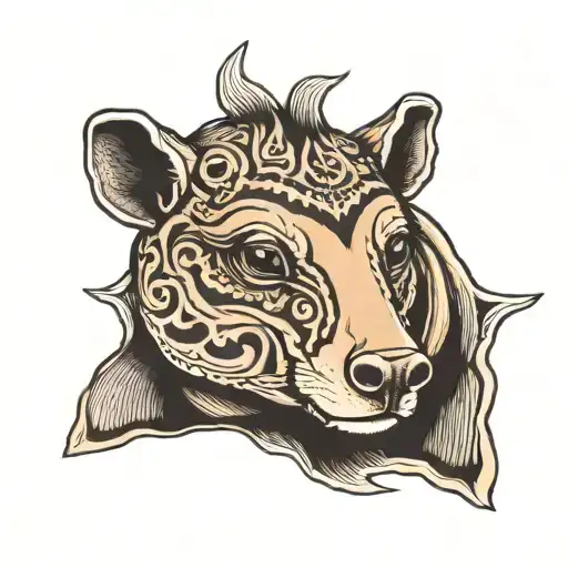 Tapir, capuchin monkey, squirlmonkey, wollymonkey  tattoo design idea