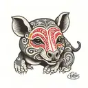 Tapir, capuchin monkey, squirlmonkey, wollymonkey  tattoo design idea