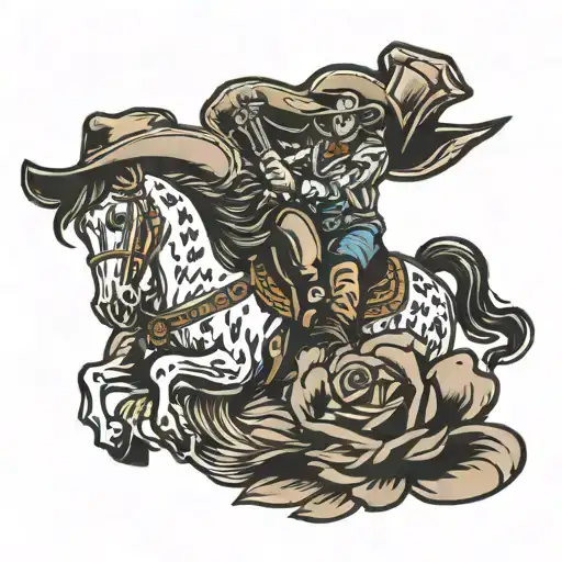 cowboys and dreamers tattoo design idea