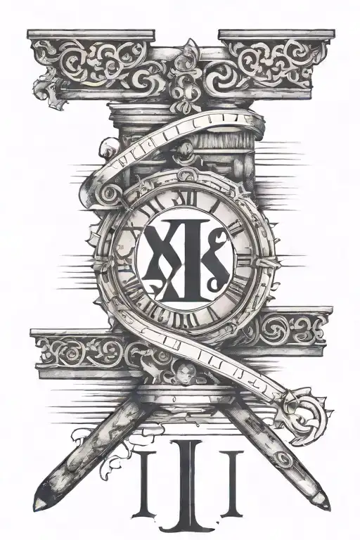 Roman numerals stacked on top of each other. 10 20 13 tattoo design idea
