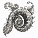fiddlehead fern bud tattoo design idea