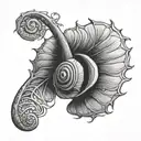 fiddlehead fern bud tattoo design idea