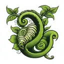 fiddlehead fern tattoo design idea
