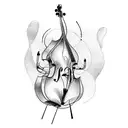 Double bass tattoo design idea