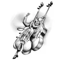 Double bass tattoo design idea