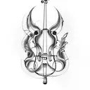 Double bass tattoo design idea