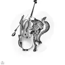 Double bass tattoo design idea