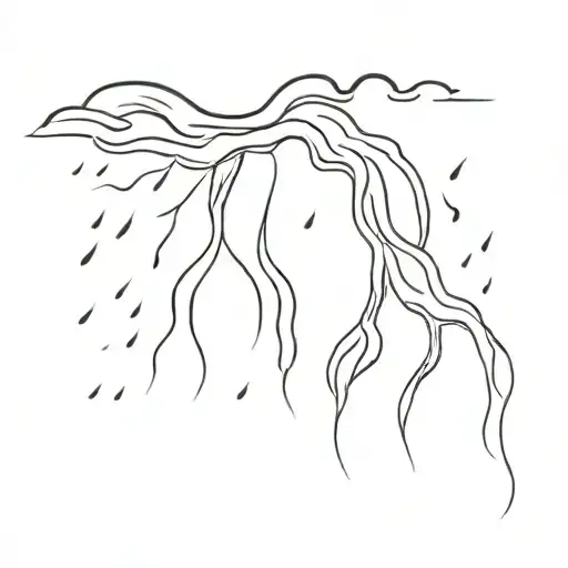 rain and thunder storm tattoo design idea