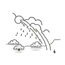 rain and thunder storm tattoo design idea