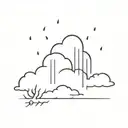 rain and thunder storm tattoo design idea