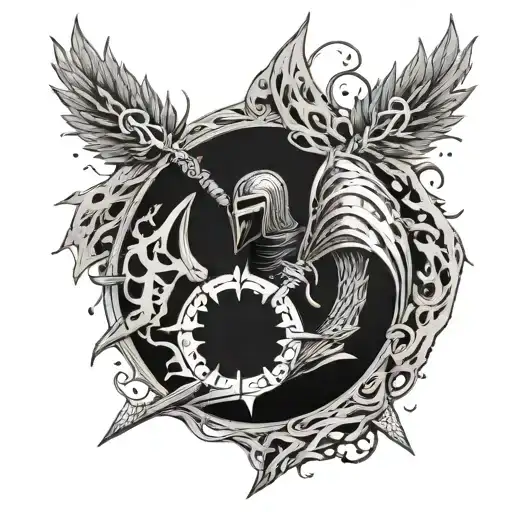 berserk brand of sacrifice tattoo design idea