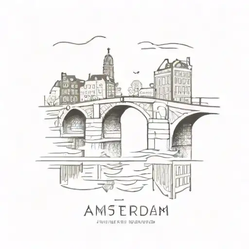 amsterdam bridge tattoo design idea