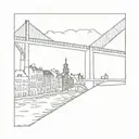 amsterdam bridge spanning across tattoo design idea