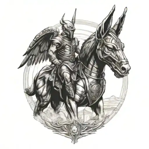 gladiator,anubis tattoo design idea