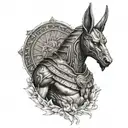 gladiator,anubis tattoo design idea