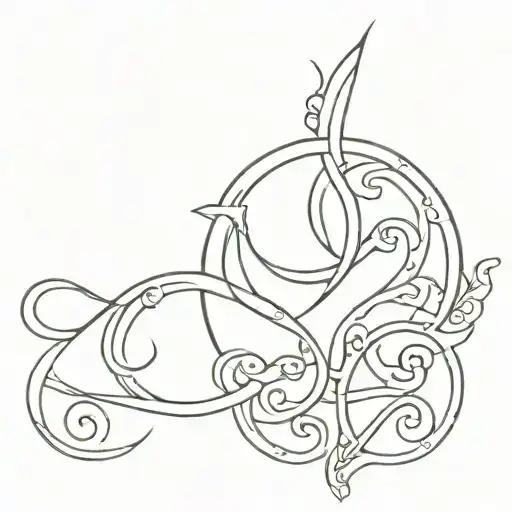 Maui and Irish symbols integrated tattoo design idea