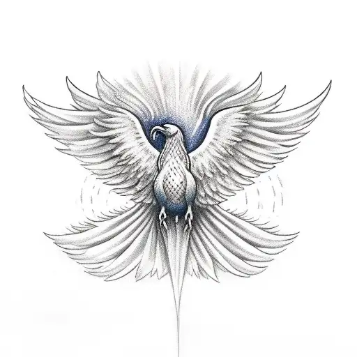 holy spirit protecting someone from fire and water tattoo design idea