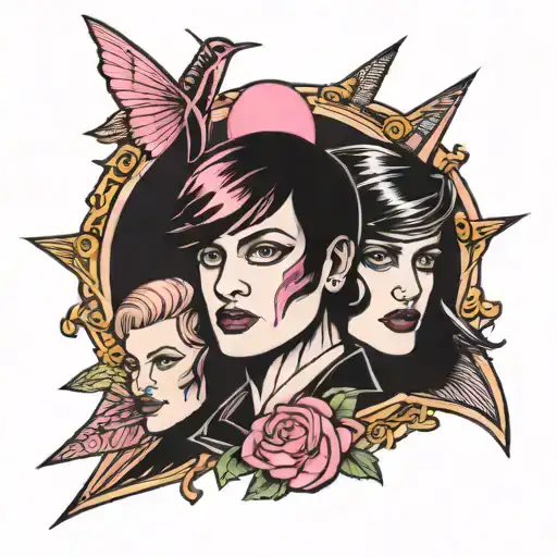 prism like the rockband Pink tattoo design idea