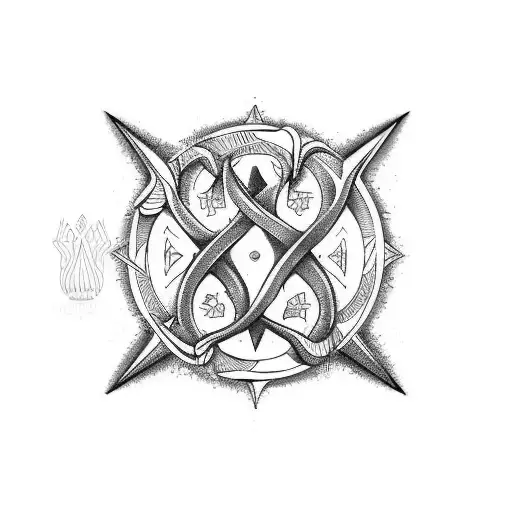 Trident de Exu  tattoo design idea