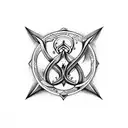 Trident de Exu  tattoo design idea