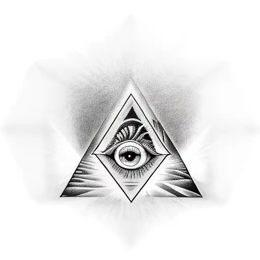 All Seeing Eye pyramid tattoo design idea