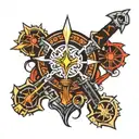 Kingdom hearts keyblade tattoo design idea