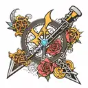 Kingdom hearts keyblade tattoo design idea