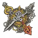 Kingdom hearts keyblade tattoo design idea