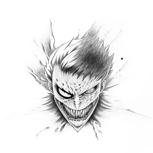symbiote Ken kaneki half sleeve tattoo design idea