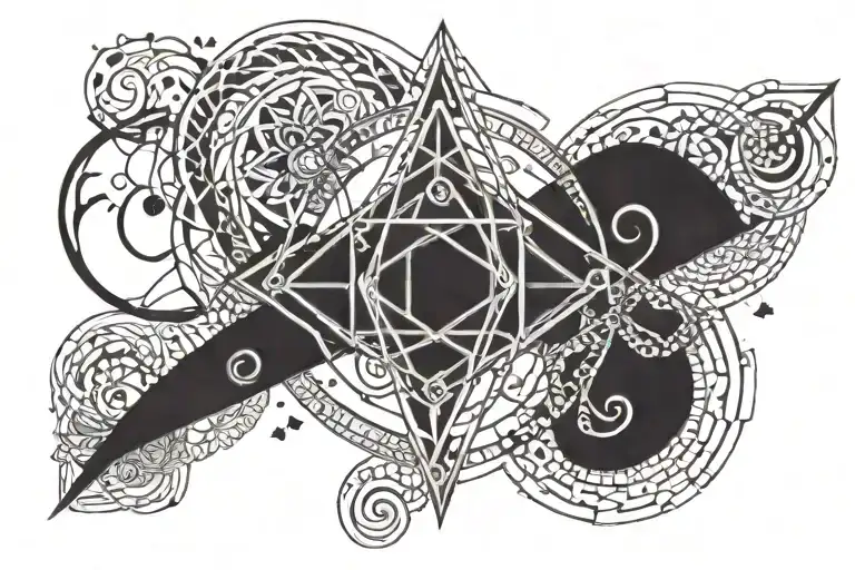 infinity witchy tattoo tattoo design idea