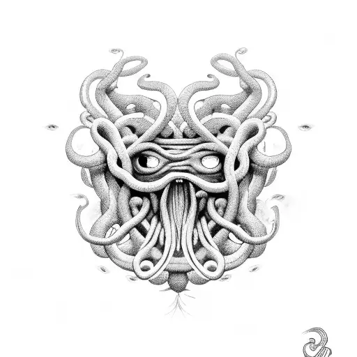 Medusa crying eyes  tattoo design idea